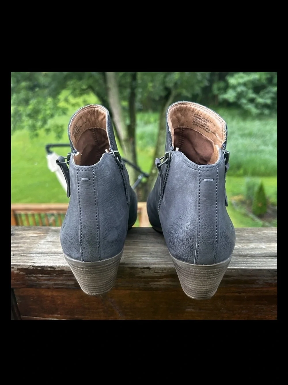 Women’s Frye Leather Western Ankle Boots Pointed Toe Inside Zip Size 8.5 M